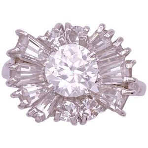 2.72ctw White Sapphire Ring 14K White Gold