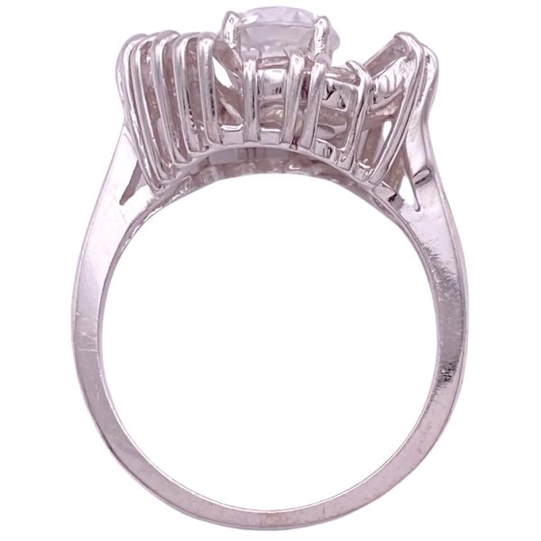2.72ctw White Sapphire Ring 14K White Gold profile