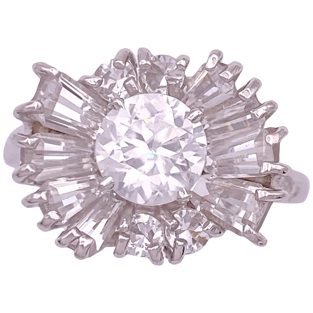 2.72ctw White Sapphire Ring 14K White Gold
