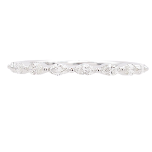 .30ctw Marquise Diamond Half Stack Band 14K Gold front