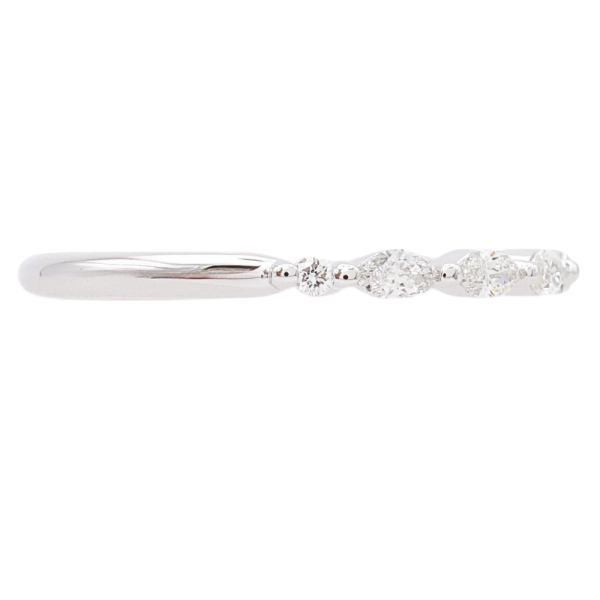 .30ctw Marquise Diamond Half Stack Band 14K Gold side