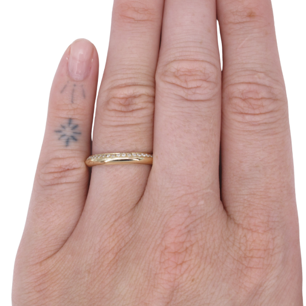 .32ctw Diamond Half Pave Eternity Band Ring 14K Gold worn