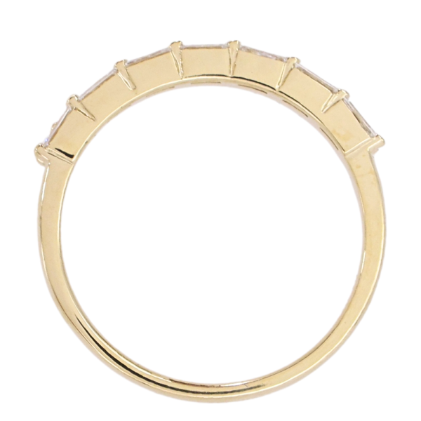 .32ctw Round & Baguette Diamond 2 Row Band 14K Gold profile