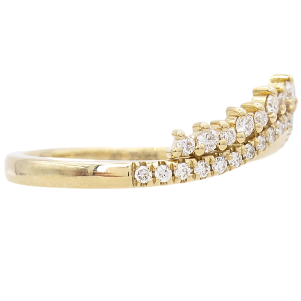 .35ctw Diamond Double Row Contour Band Ring 14K Gold side (1)