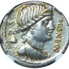 Ancient Roman Republic 76-75 L. Farsuleius Mensor AR denarius NGC AU 5/5