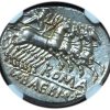 Ancient Roman Republic 137 BC M. Baebius Q.f. Tampilus AR denarius NGC MS 4/5 & 5/5