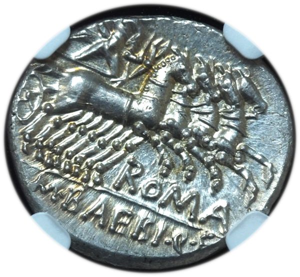 Ancient Roman Republic 137 BC M. Baebius Q.f. Tampilus AR denarius NGC MS 4/5 & 5/5