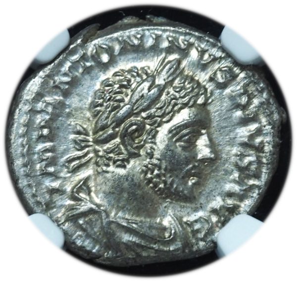 Ancient Roman Imperial Elagabalus AD 218-222 AR denarius NGC MS 4/5 & 4/5