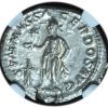 Ancient Roman Imperial Elagabalus AD 218-222 AR denarius NGC MS 4/5 & 4/5