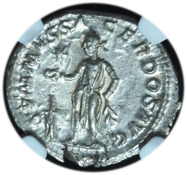 Ancient Roman Imperial Elagabalus AD 218-222 AR denarius NGC MS 4/5 & 4/5