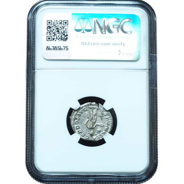Ancient Roman Imperial Elagabalus AD 218-222 AR denarius NGC MS 4/5 & 4/5