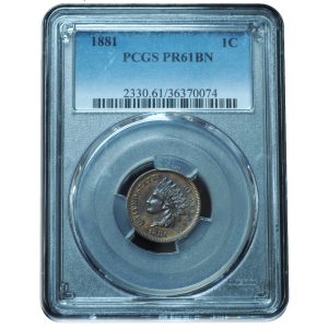 1881 Proof Indian Head Penny PR61BN PCGS