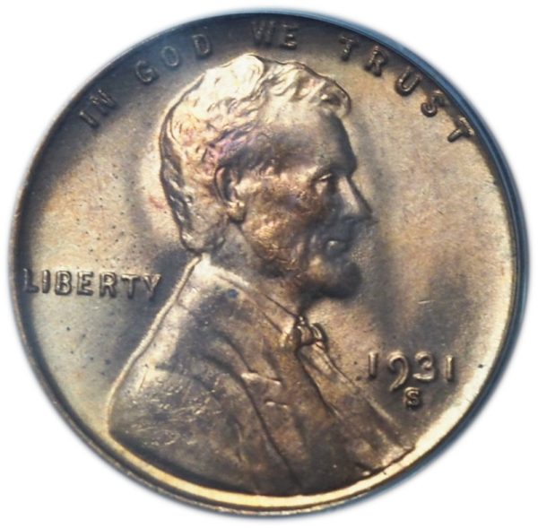 1931-S Lincoln Penny MS65RB PCGS