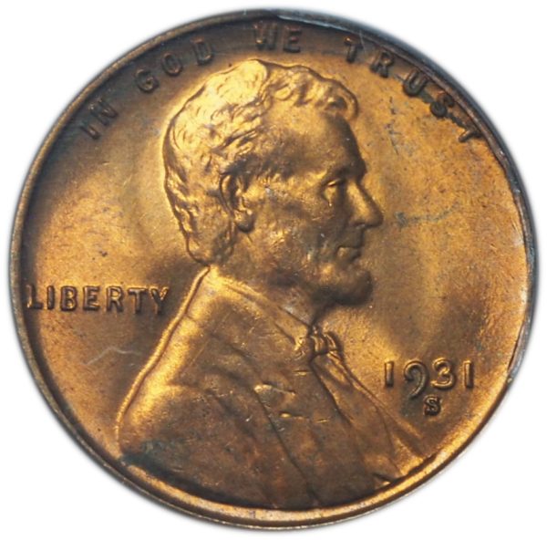 1931-S Lincoln Penny MS64RD PCGS OGH