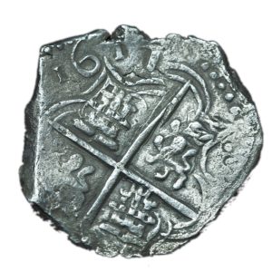 1617-PM 4 Reales Full Date Grade 2 Atocha Shipwreck Coin w/ CoA