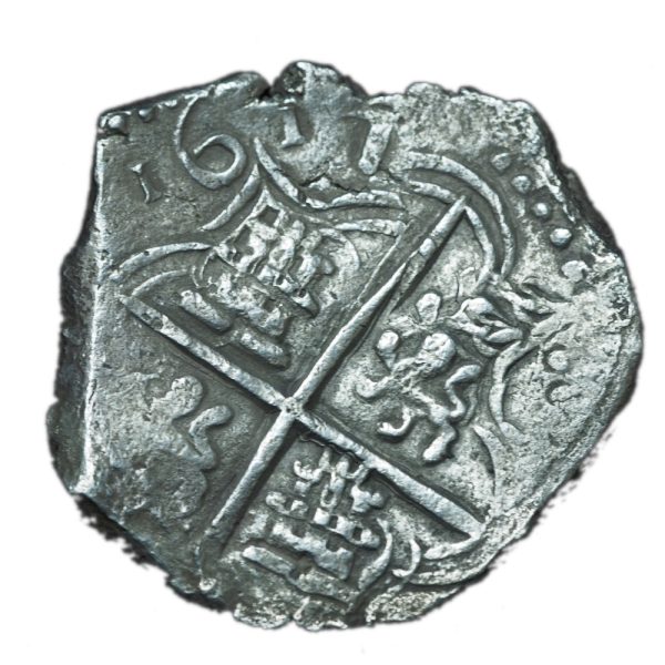 1617-PM 4 Reales Full Date Grade 2 Atocha Shipwreck Coin w/ CoA