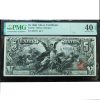 1896 $5 Educational Silver Certificate PMG 40 EPQ Extra Fine