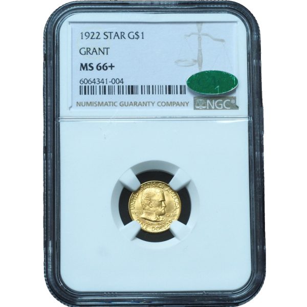 1922 Grant with Star Gold $1 Commemorative MS66+ NGC & CAC