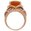 6.79ctw Citrine Statement Ring 14K Gold profile