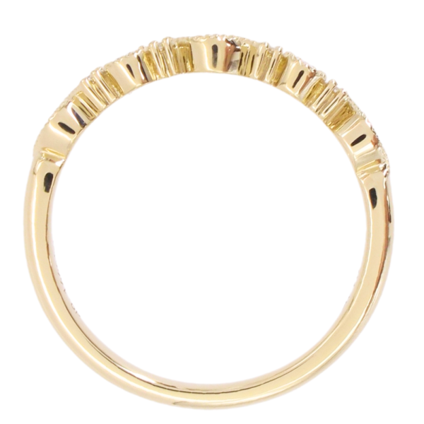 Alternating Round & Marquise Diamond Band 14KY (1)