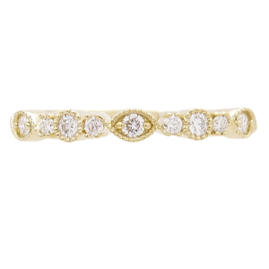 Alternating Round & Marquise Diamond Band 14KY