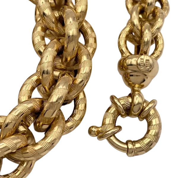 Bold Chunky Fashion Necklace 14K 18.5 Inch (1)