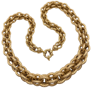 Bold Chunky Fashion Necklace 14K 18.5 Inch (2)