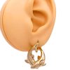 Dancing Dolphins Hoop Earrings 14K Gold worn