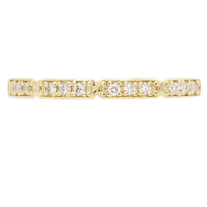 .09ctw Diamond Sectioned Half Stack Band 14K