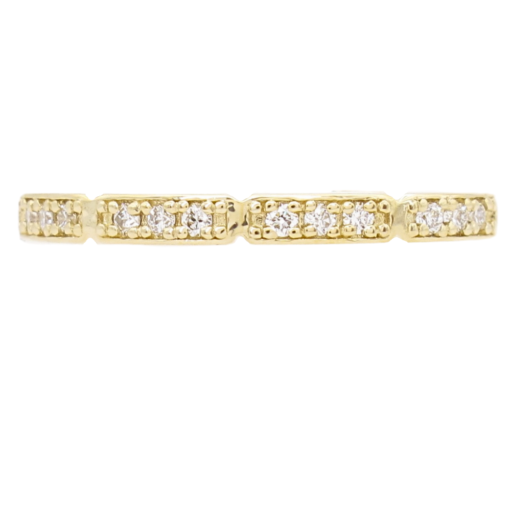 .09ctw Diamond Sectioned Half Stack Band 14K