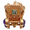 Jeweled Coronation Coach Charm 18K Gold front