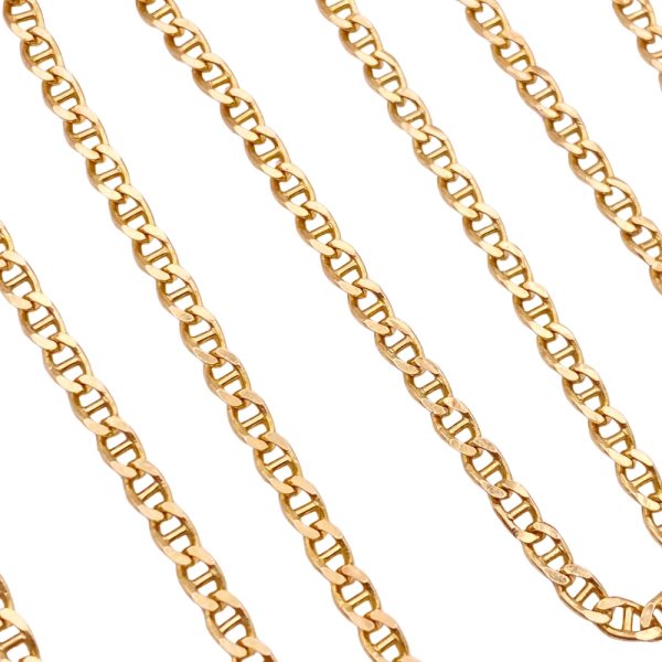 Mariner Link Chain Necklace 14K Gold 24 Length