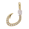 Mini Diamond Yellow Gold Circle Pendant