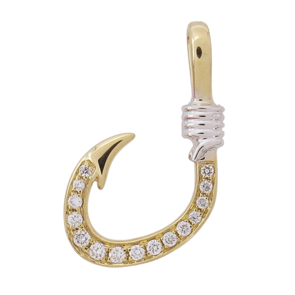 Mini Diamond Yellow Gold Circle Pendant