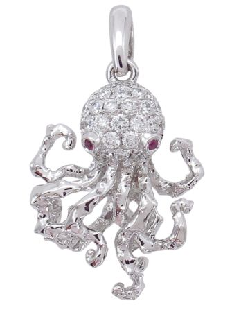 Mini 14k Octopus Pendant