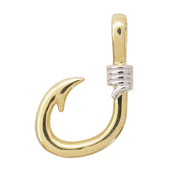 Mini Yellow Gold Circle Hook Pendant