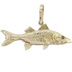 Nautical Realistic Snook pendant 14K Gold (2)