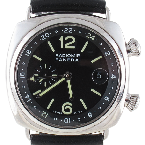Pre-Owned 2005 Like New Panerai Radiomir GMT Model PAM00184 Front Close