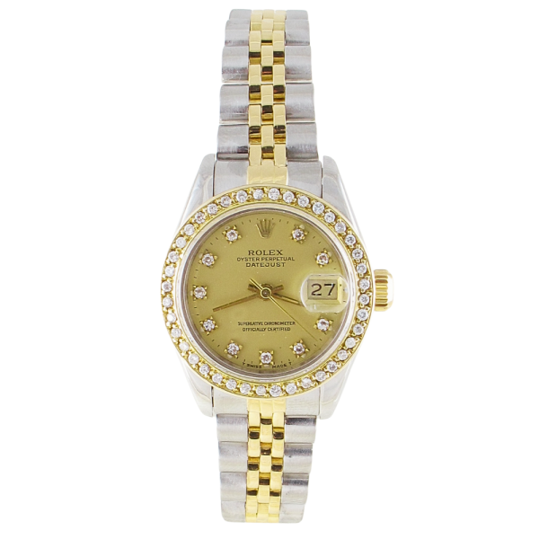 Pre-Owned Ladies 26MM Rolex Datejust (1985) Two Tone Model 69173 Front