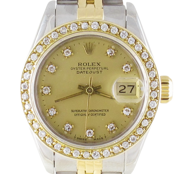 Pre-Owned Ladies 26MM Rolex Datejust (1985) Two Tone Model 69173 Front close
