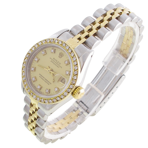 Pre-Owned Ladies 26MM Rolex Datejust (1985) Two Tone Model 69173 Left