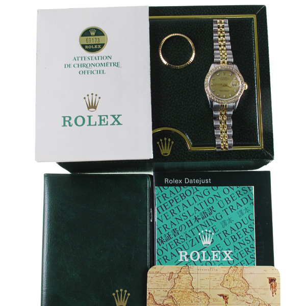 Pre-Owned Ladies 26MM Rolex Datejust (1985) Two Tone Model 69173 b and p
