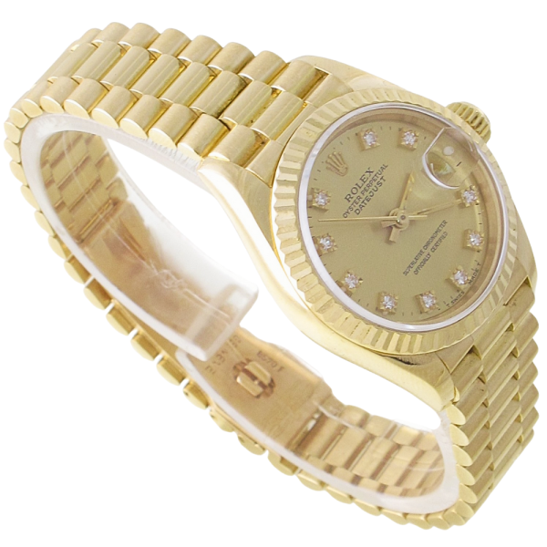 Pre-Owned Ladies 26MM Rolex Presidential (1991) 18kt Yellow Gold Model 69178 Right