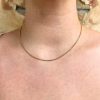 Rolo Link Chain Necklace 14K Gold 18 Length worn