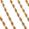 Rope Chain Necklace 14K Gold 20 Length close up