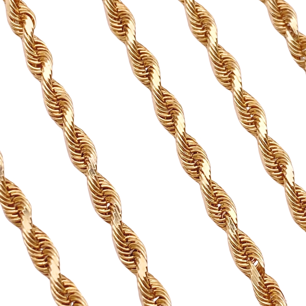 Rope Chain Necklace 14K Gold 20″ Length