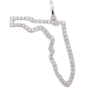 Small Diamond White Gold Florida Charm