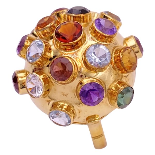Sputnik H Stern Ring Multi Gem 18K Gold side