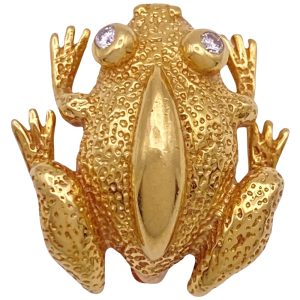 Tiffany & Co Frog Pin 18K Gold
