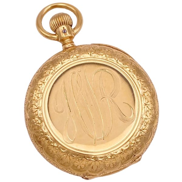 Victorian Agassiz Chronograph Pocket Watch 18K Gold back